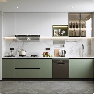 Guangdong Shenzhen Dongguan Classy Overall Cabinet Kitchen Furniture Custom Bar Cabinet Wall Cabinet Floor Countertop Direct Sales