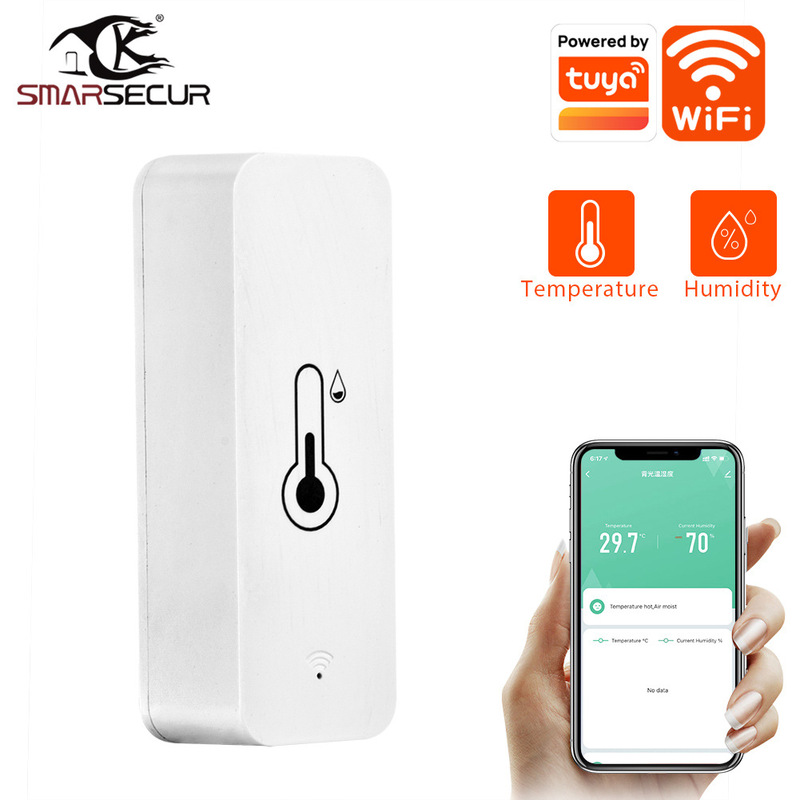 Graffiti smart wifi temperature and humidity detector indoor wireless temperature and humidity sensor greenhouse sensor