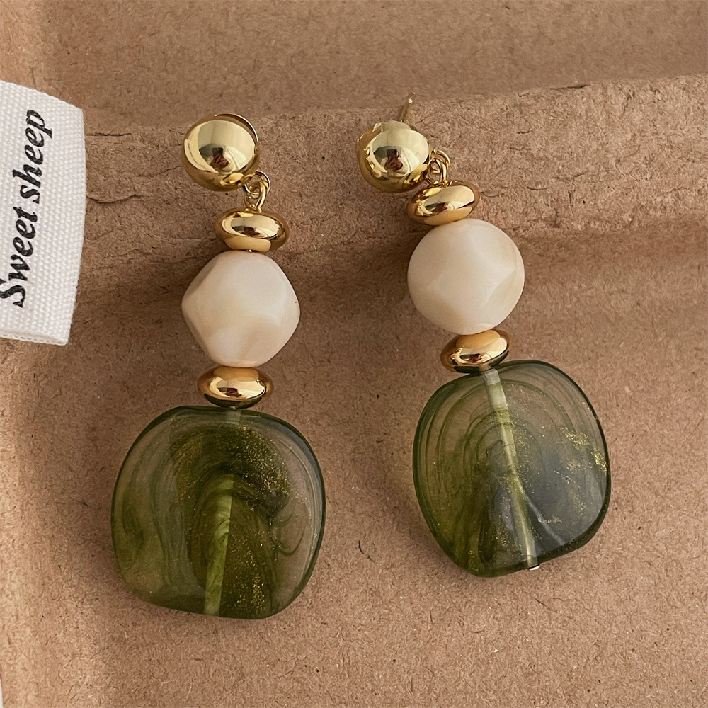 12g Weight 925 Sterling Silver Ear Needle Material Drop Earrings Classification 1 Pair Quantity Date Occasion Alloy, Resin Material Geometric, Water Droplets Pattern All Seasons Season Women's Gender Plating Design Modern Style, Simple Style Style 1 Pair Modern Style Simple Style Geometric Water Droplets Plating Alloy Resin Drop Earrings 6