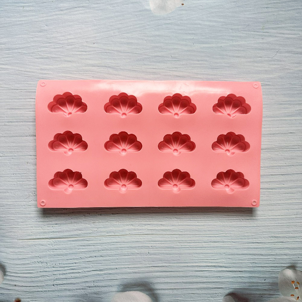 12 líneas de cinco hojas 128 molde de silicona pastel helado pudín molde de postre jabón utensilios