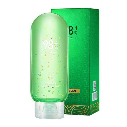 Bei Lingmei Gold Aloe Vera Gel 220g Facial Care Hydrating and Moisturizing After-sun Repair and Brightening Skin Gel Wholesale