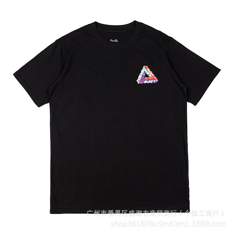 欧米の潮牌palace三角形双紗プリント高品質男女カジュアル半袖tシャツ|undefined