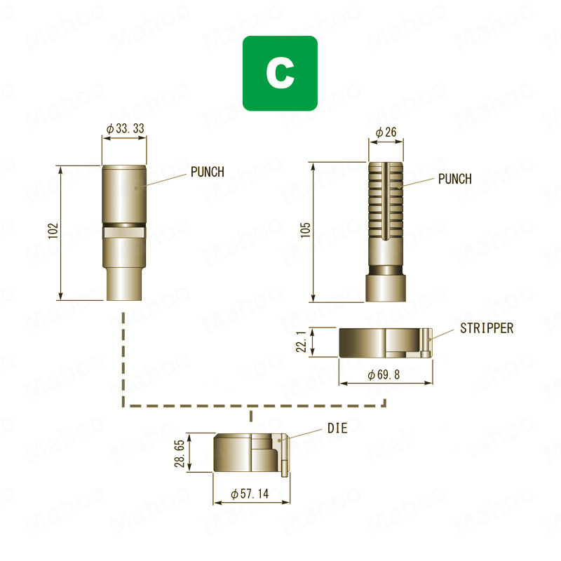 东莞马赫数控冲床模具  村田2048TS数冲模具 EZ2044冲压模具C工位