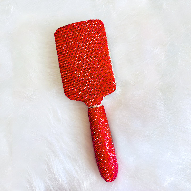 Pein de bolsa de aire ligero de lujo de mango largo creativo de diamante antiestático pein de masaje de cabello de aire de cabello de fabricación directa venta transfronteriza