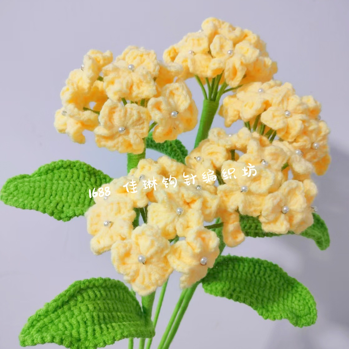 Productos acabados de lana tejida a mano flor de punto de hippopotamus imitación flor inmortal flor creativa ganchillo decoración ornamentos florales