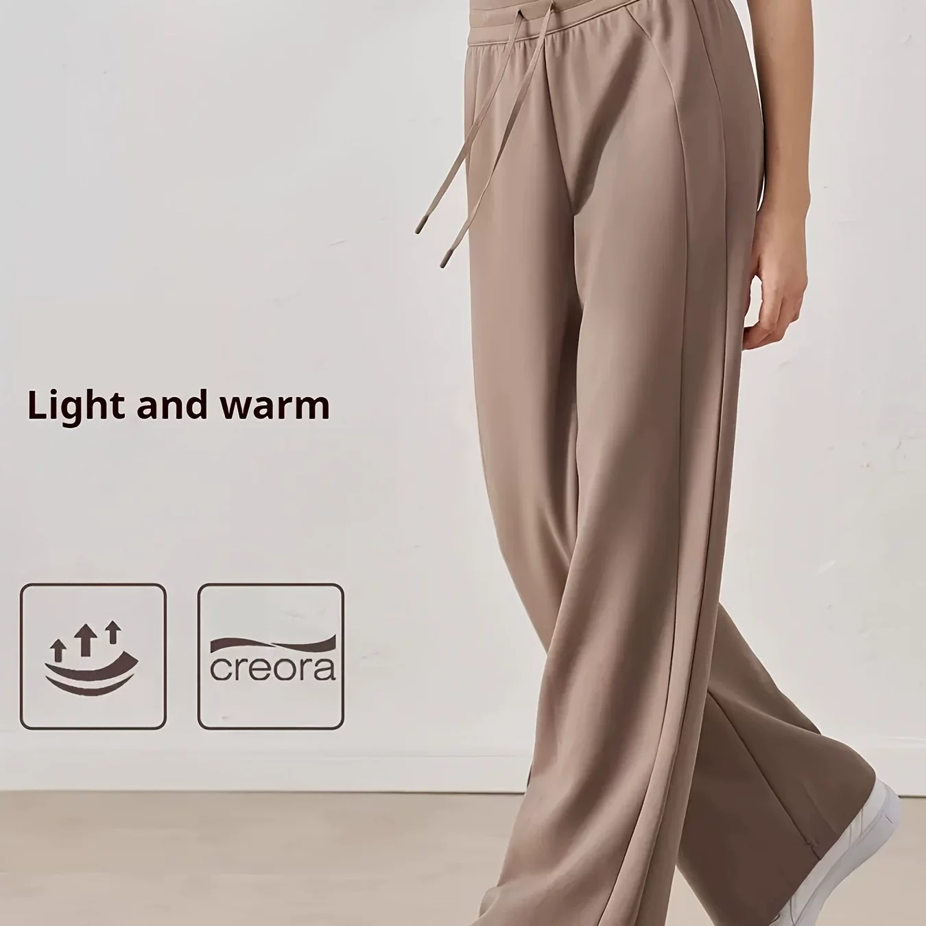1 Pair Women'S High Waisted Joggers Drawstring Straight Leg