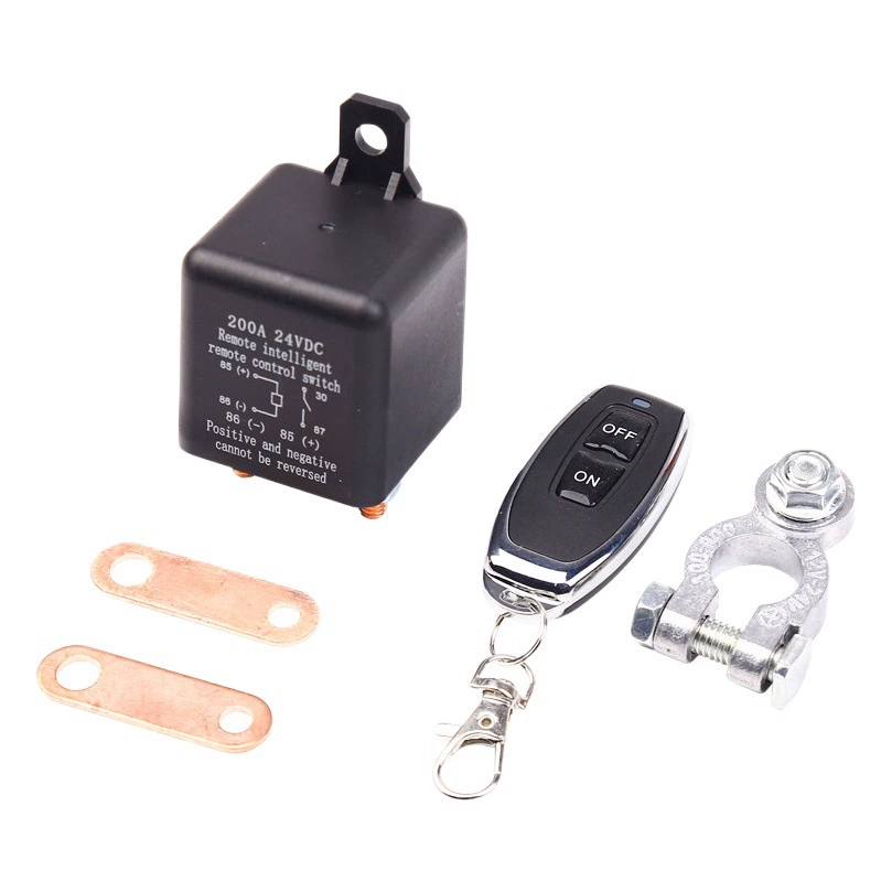 Автомобильное реле с дистанционным управлением 24В 200А, защита от перегрузки, беспроводной выключатель питания с дистанционным управлением