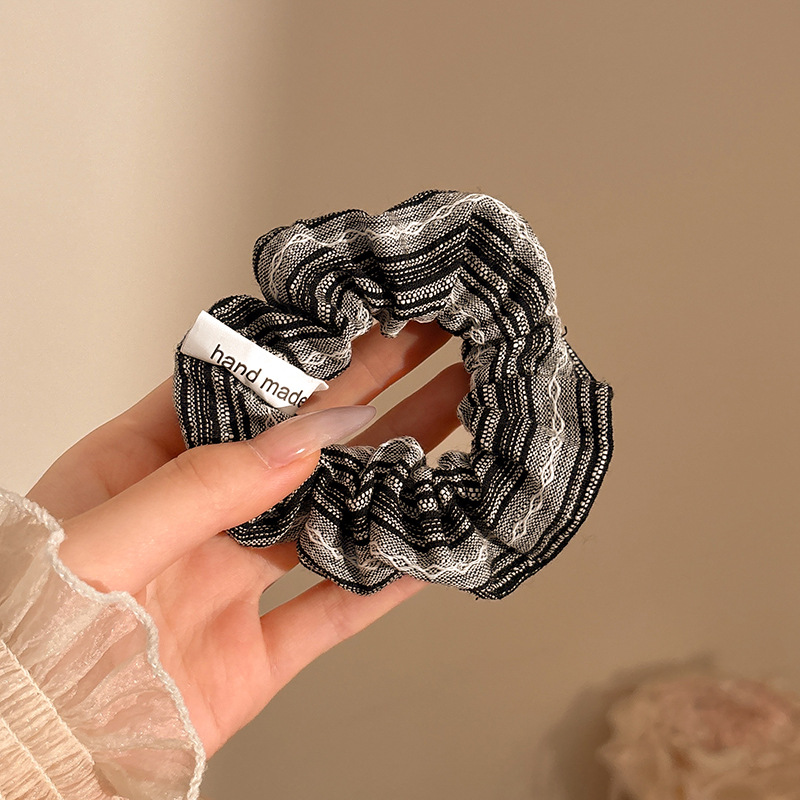 Coletero Scrunchie de Encaje con Flor de Alta Elasticidad para Mujer