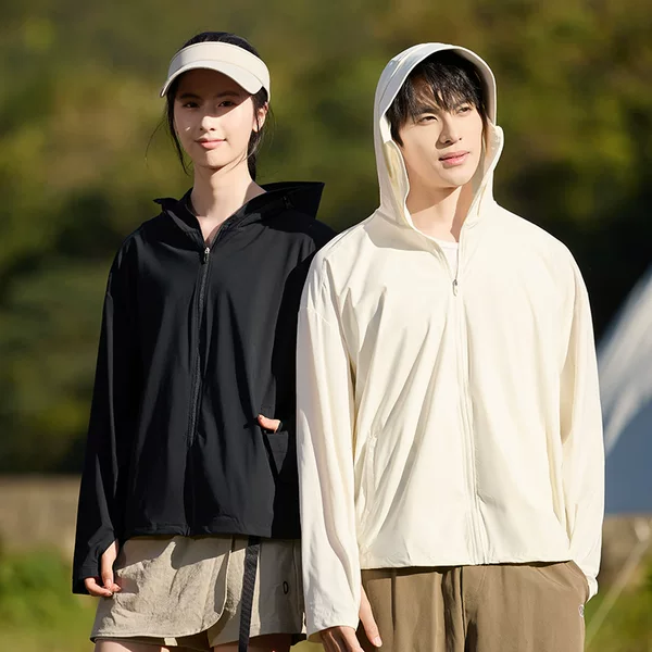 Source Factory】High-Quality Sun Protection Clothing for Men, Outdoor Sports Ice Silk Sun Protection Clothing for Women, Skin-Friendly Clothing, Couple Sun Protection Clothing