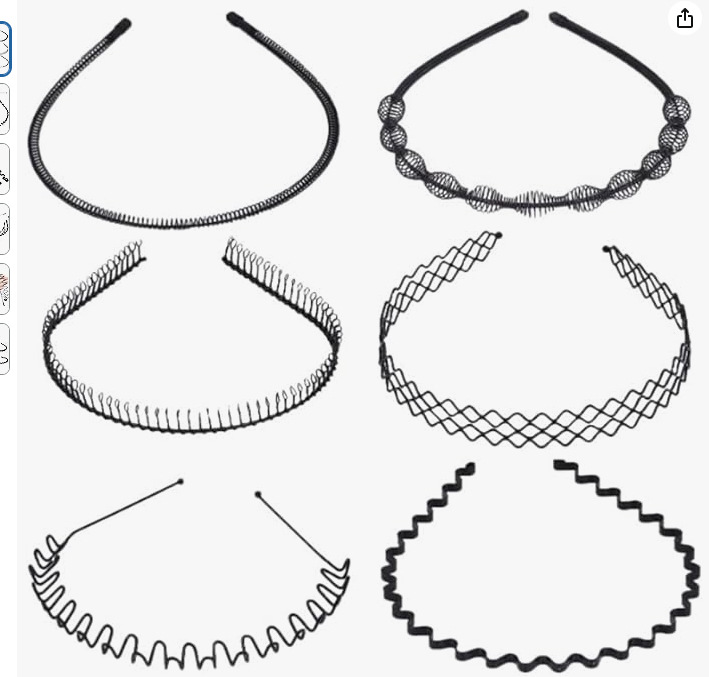 Diadema de onda de hierro especial transfronteriza diadema de hombres y mujeres tendencia deportiva invisible coreana flequillo horquilla rota horquilla