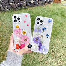 滴胶永生花iPhone15手机壳适用苹果14Promax透明13软12防摔11女款