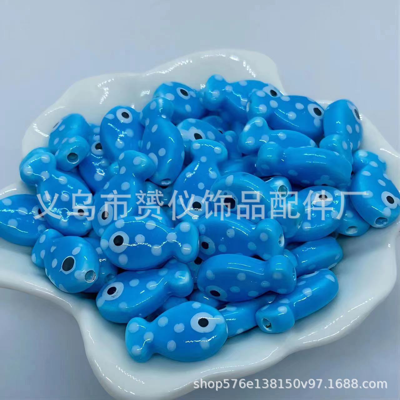 Cuentas de cerámica con diseño de peces, cuentas sueltas, cuentas para hilo, cuentas pintadas a mano, collar hecho a mano, pulsera, accesorios de bricolaje, accesorios de Yiwu