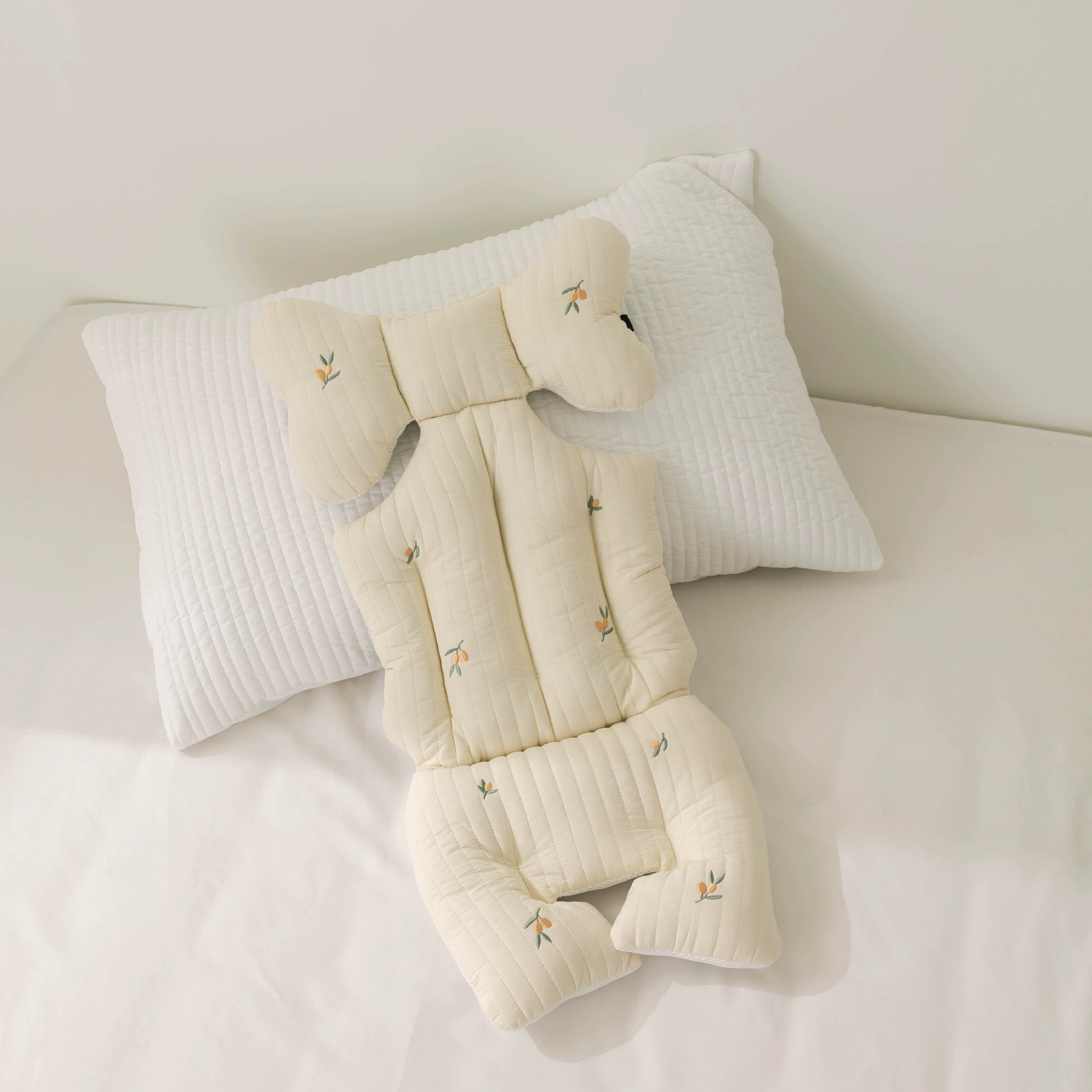 Children's walk stroller, winter pillow, South Korea, new collection, with embroidery, increased thickness