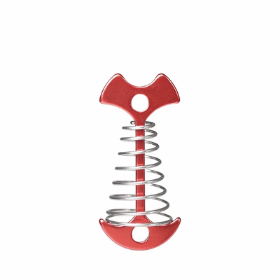 Outdoor Spring Fishbone Ground Nail Camping Tent Canopy Accessories Plank Road Deck Camping Long Spring Fishbone Nail (Çadırlar) - red-single