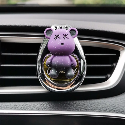 Aromatherapy Car Air Conditioning Air Car Perfume Aromatherapy - lemon-flavor-purple-violent-bear