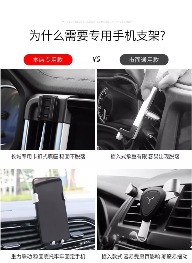 Special Car-Mounted Mobile Phone Navigation Holder for Great Wall King Kong Cannon Tank 300/500, Fengjun 5, Wey Vv5/V6/Vv7