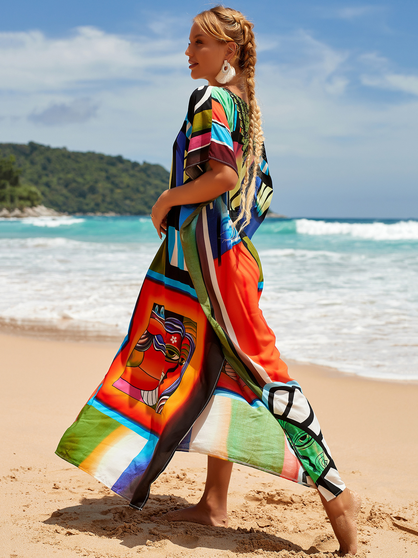 Women's Color Block Bohemian Cover Ups display picture 5