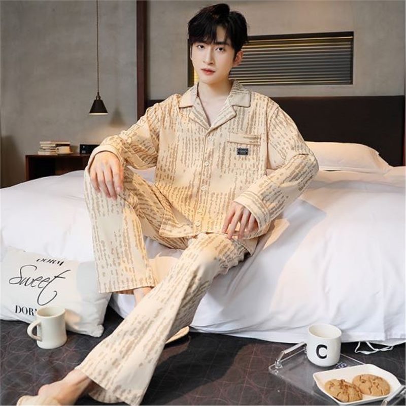 Cardigan nuevo hombre otoño invierno manga larga juvenil grande suelto estilo coreano guapo traje para el hogar