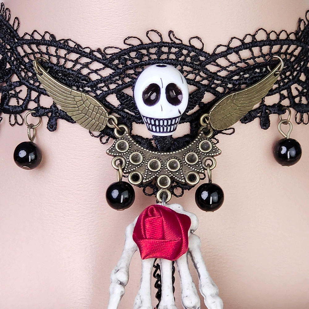 Retro piercing, necklace with tassels, Amazon, halloween