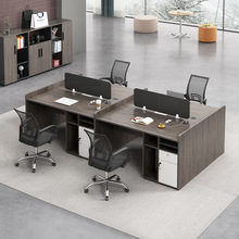 职员办公桌椅组合简约现代2/4/6/8位员工室财务电脑卡座屏风桌子