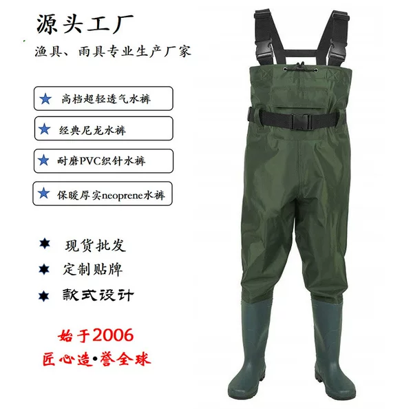 Lightweight Nylon Pvc Cross-Border Exclusive Supply of High-End Quality Fully Tested Waterproof Fishing Waders and Wetsuits