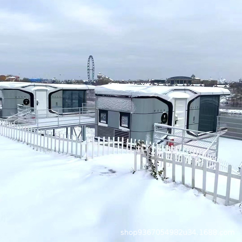 Cápsula espacial móvil, sala de actividades de doble capa, lugar escénico, estilo de camping, hotel inteligente de alta gama, sala de sol, cápsula espacial