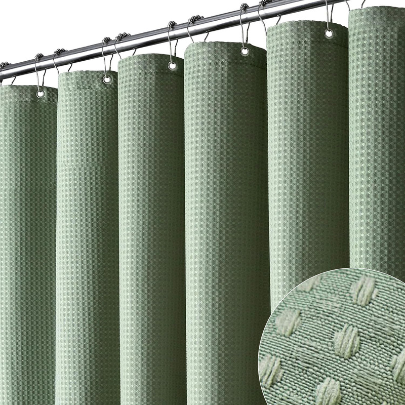 230g waffle shower curtain thickened suit with iron hook toilet bathroom curtain shower waterproof mildew proof shower curtain 230g waffle shower curtain thickened suit with iron hook toilet bathroom curtain shower waterproof mildew proof shower curtain