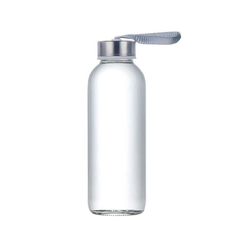 Taza de agua de vidrio simple, transportador, taza de agua deportiva portátil, taza de publicidad LOGO impresa, botella de bebida al por mayor, aislamiento térmico y anti-escaldado image 6