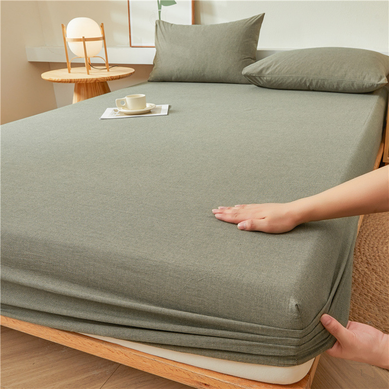 2025 nueva sábana de algodón 100 funda protectora de colchón de algodón 2025 nueva sábana universal todo incluido de cuatro estaciones 3