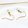 Copper accessory, earrings, golden color, simple and elegant design, wholesale