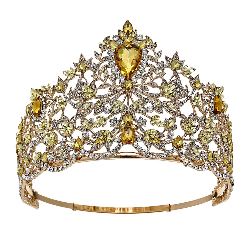 Miss Mundo Europa y Estados Unidos ganadora de la corona de la corona de la novia ajustable barroco image 11