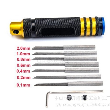 Modelo Tipo de reemplazo grabado empuje cuchillo Gundam modelo detalle grabado línea tipo de reemplazo metal precisión grabado cuchillo/empuje cuchillo