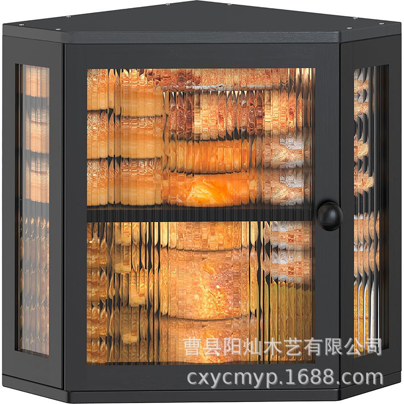 木製二段パン収納ボックスキッチンテーブル調味料収納ボックスカウンターお菓子デザート木製パンボックス|undefined