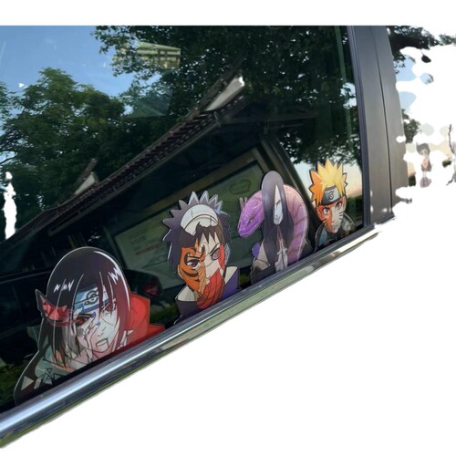 3D Gradient Sticker One Piece Queen Nami Five-Stage Luffy Nika Red-Haired Ace Sabo Big Mom Illusion Car Sticker