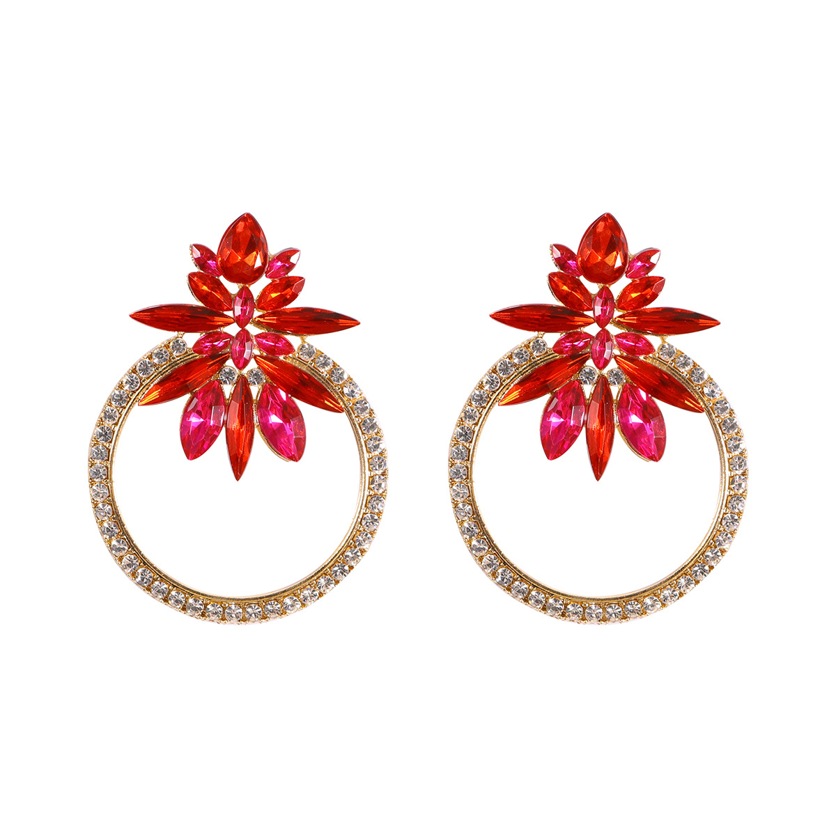 15g Weight Artificial Gemstones Inlay Material Drop Earrings Classification 1 Pair Quantity Daily Occasion Alloy Material Water Droplets Pattern Women'S Gender Rhinestone Design Retro Style Retro Water Droplets Alloy Rhinestone Artificial Gemstones Drop Earrings 1 Pair 2