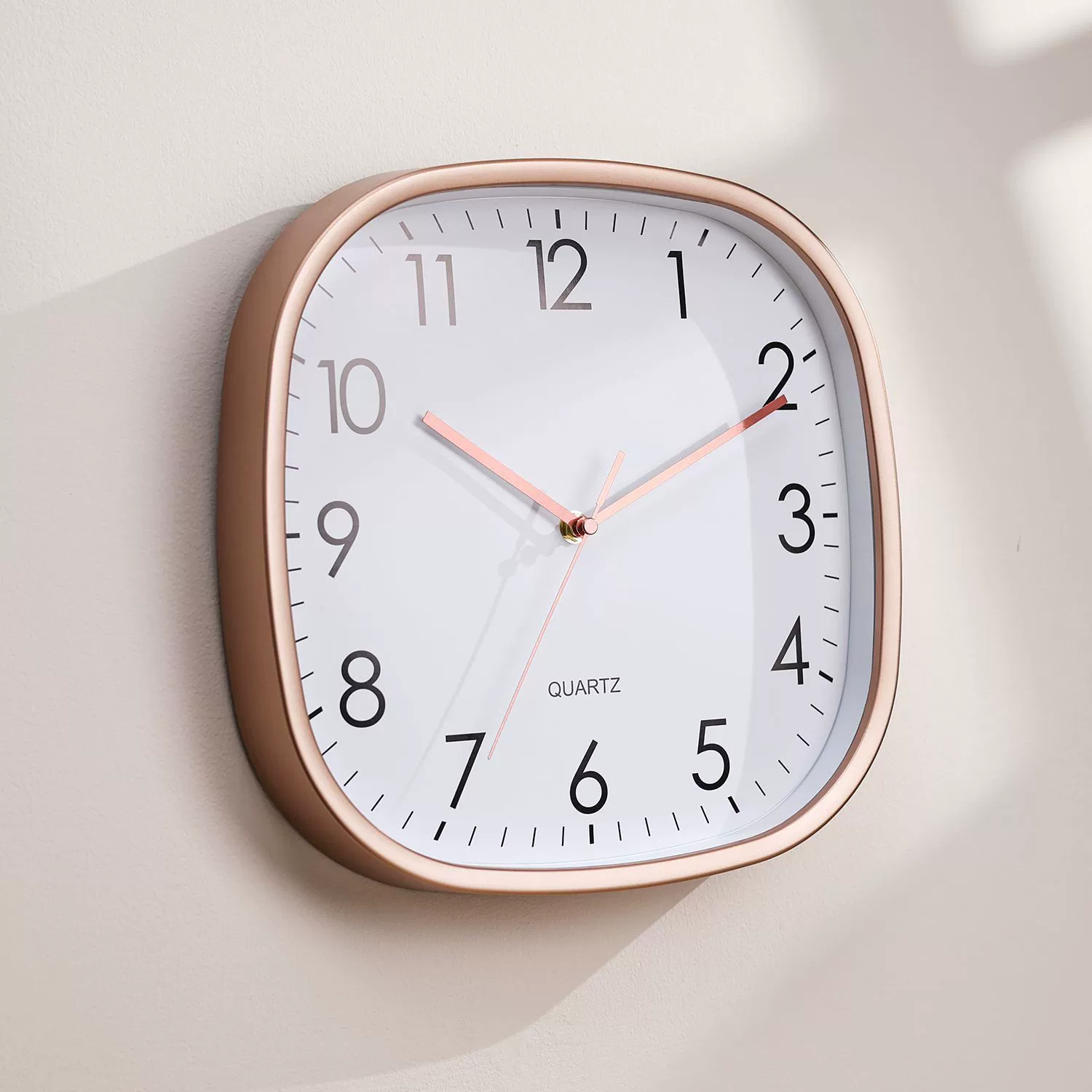 Living room wall clock 12-inch silent square with rounded corners night light home clock for wholesale/retail wall-mounted clock