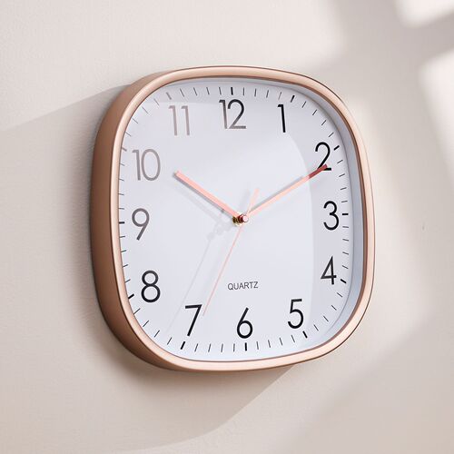 Living Room 12-inch Silent Square Corner Glow-in-the-Dark Home Clock Cross-border Wholesale Retail Wall Clock