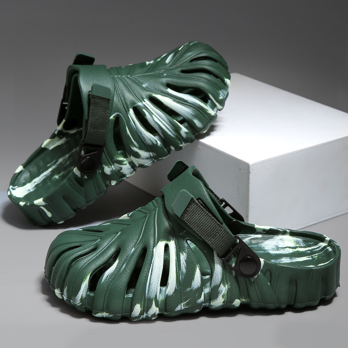 22107-4 카모 다크 그린 (뒷면 스트랩형)