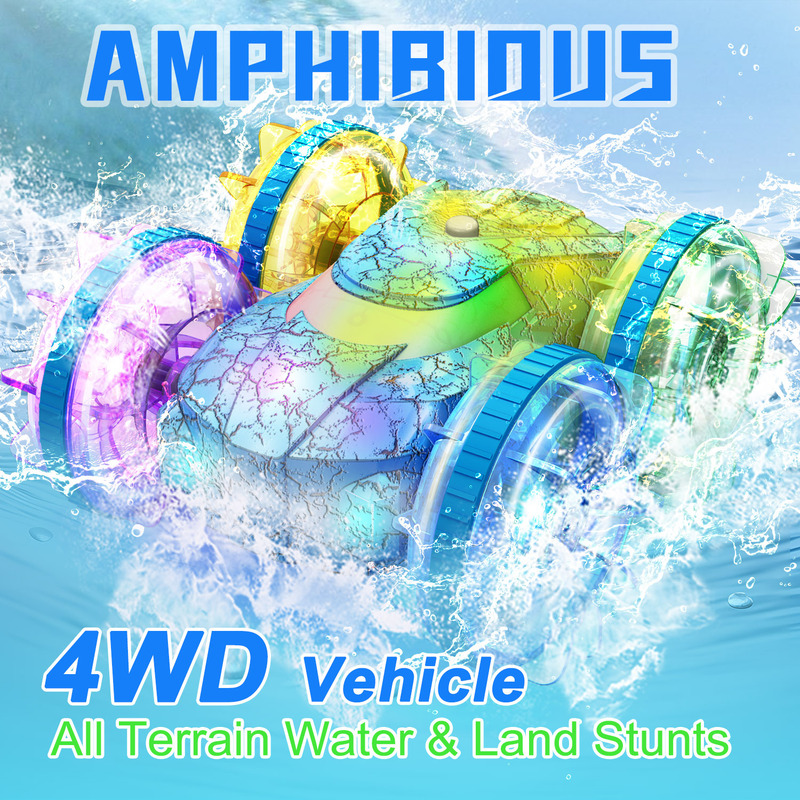 Cross-Border Remote Control Car Amphibious Remote Control Kidsren's Boat 2.4g Double-Sided Stunt Car New Product Amphibious Car Remote Control Toy Car Cross-Border Remote Control Car Amphibious Remote Control Kidsren's Boat 2.4g Double-Sided Stunt Car New Product Amphibious Car Remote Control Toy Car