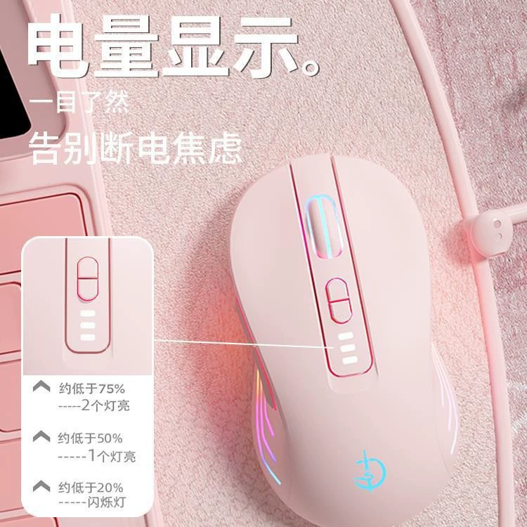 Lenovo, xiaomi, бесшумная игровая беспроводная мышь с зарядкой, совместимый ноутбук для мужчин и женщин, Bluetooth