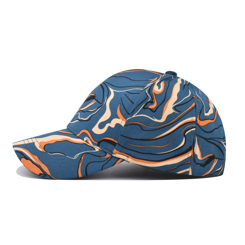 Transfronterizo nuevo al aire libre de moda estilo chino gorra de béisbol hombres y mujeres tie-dyed Plaid peaked Cap Plaid sombrero de moda