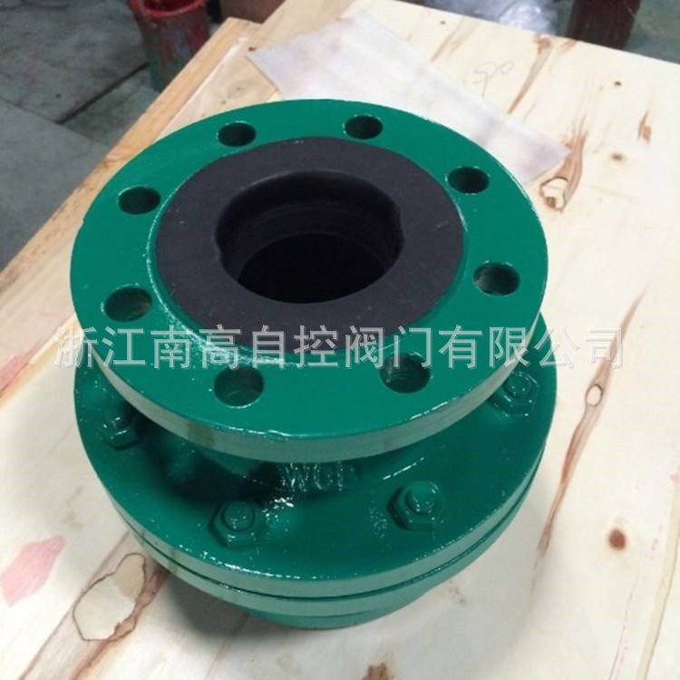 浮球式衬胶止回阀 H40J -10P DN80 不锈钢材质流道通畅
