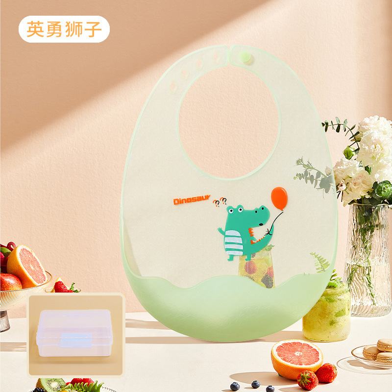 宝宝吃饭超薄硅胶围兜儿童饭兜婴儿柔软轻薄防水围嘴口水兜口水巾|undefined