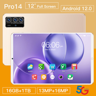 12 inch cross-border hot Pro14 smart tablet 16 1T HD eye protection large screen Android tablet factory