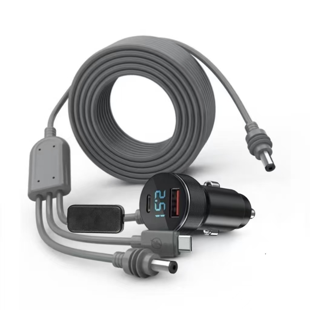 Cross-Border Hot-Selling Amazon Popular Car Cigarette Lighter 3m Waterproof Car Charging Source Line Dc Charger Manufacturer Wholesale