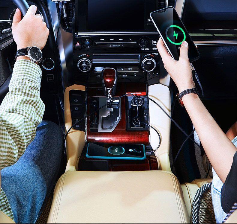 Car Converter Car Mobile Phone Charger One to Three Five USB Converter Cigarette Lighter Pd Super Flash Charging