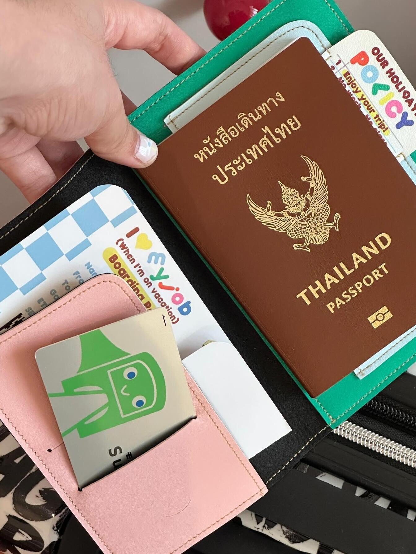 Reisepass-Etui, Farbblock, tragbar, Reiseorganizer