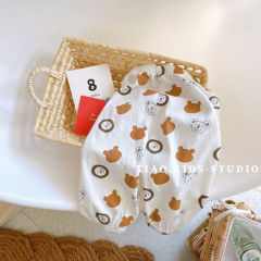 男童度假防曬褲兒童復古碎花夏百搭防蚊褲夏裝印花中高腰沙灘褲透