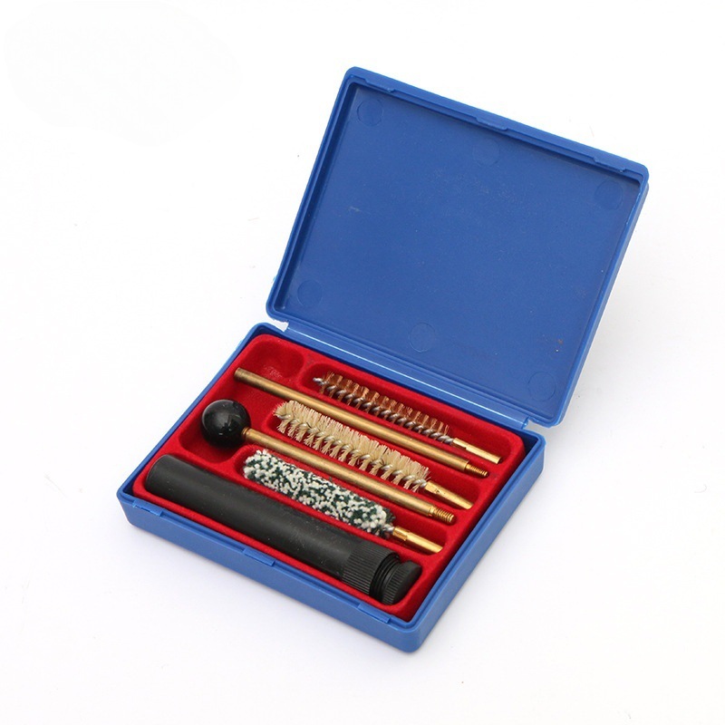 Juego de cepillos de limpieza para pistola, cepillo para cañón de 9 mm, cepillo de cobre, cepillo para escopeta, 6 piezas, especializado para armas de fuego, Bohang