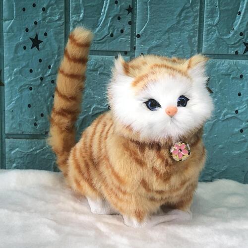 Cat Calling Simulation Doll Toy Birthday Gift for Girls Valentine's Day Cute and Exquisite Animal Model Pet